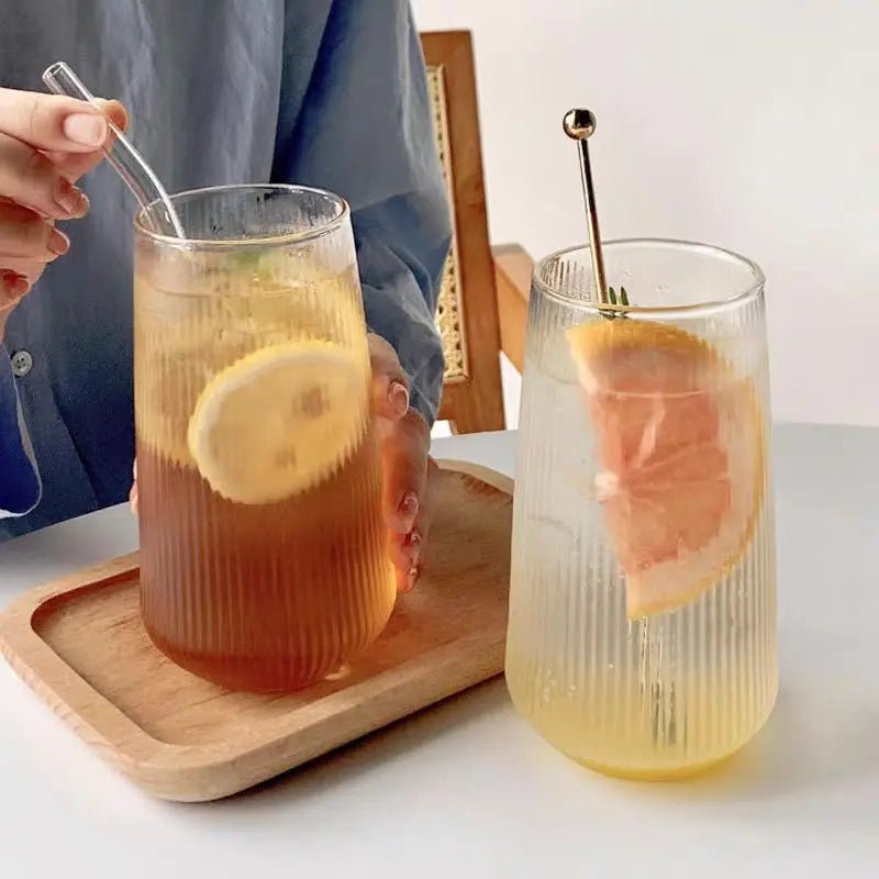 Stripe Glass Cup 500ml | by Anwer Fancy | Worldwide Shipping