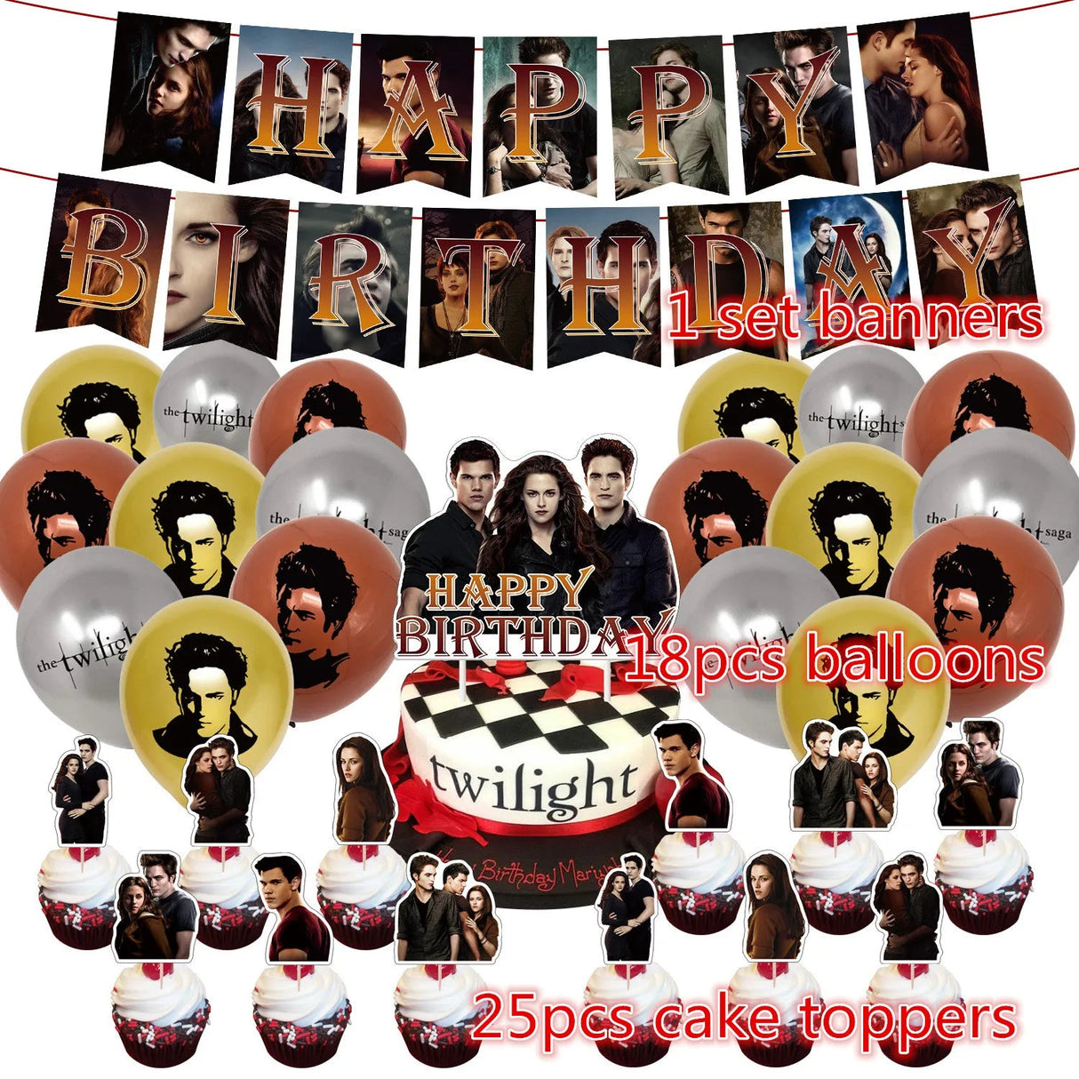 Twilight Theme Birthday Decoration Set | by Anwer Fancy | Worldwide Shipping