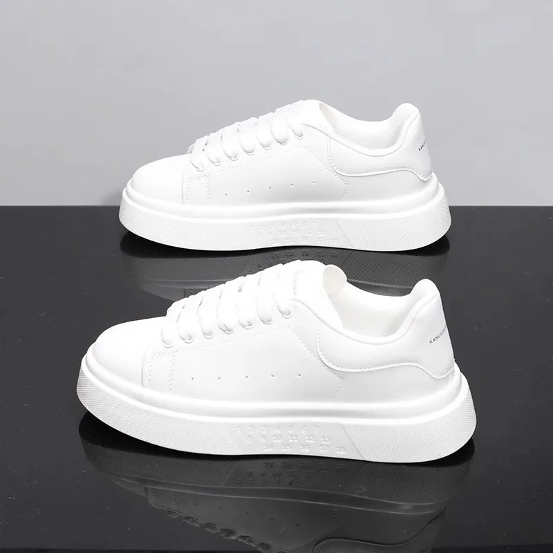 Unisex White Platform Skate Sneakers | by Anwer Fancy | Worldwide Shipping