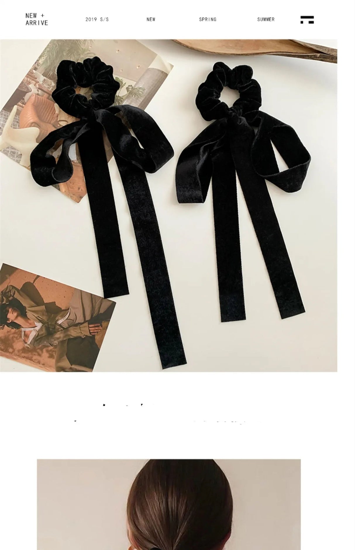 Velvet Bow Hair Scrunchie | by Anwer Fancy | Worldwide Shipping