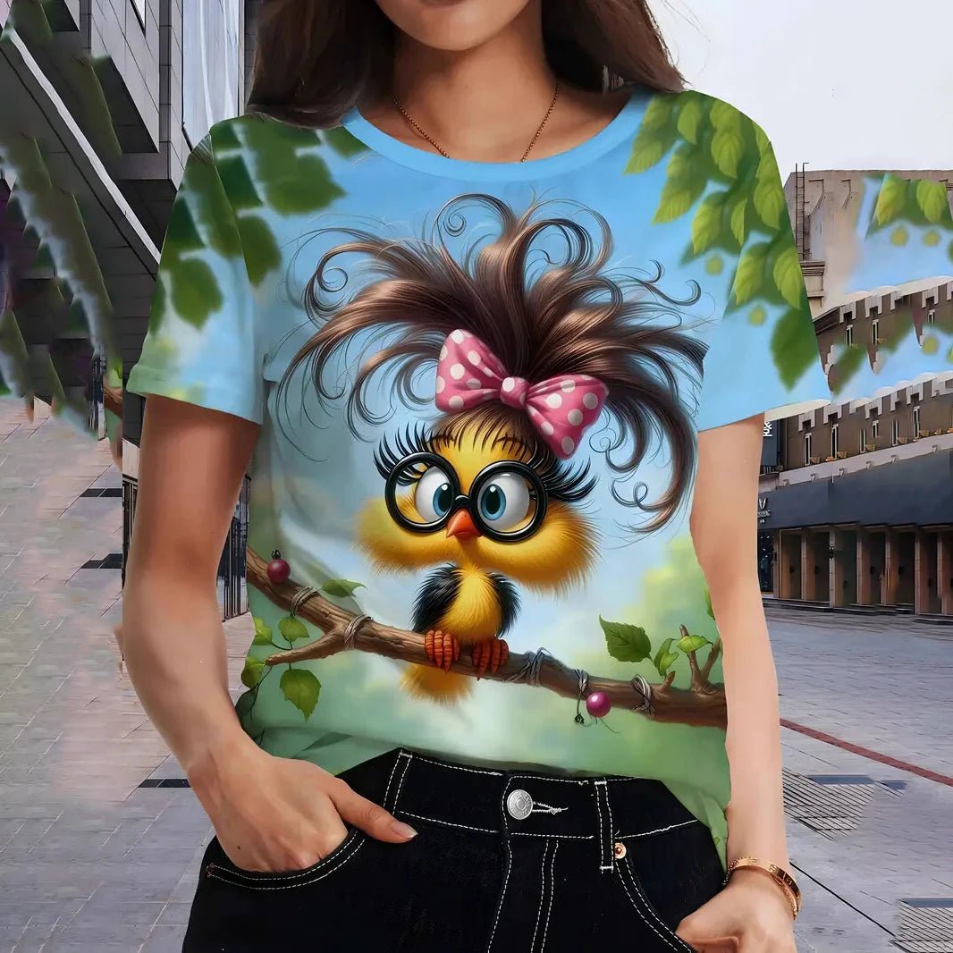 Women’s Cartoon Print T-Shirt | by Anwer Fancy | Worldwide Shipping