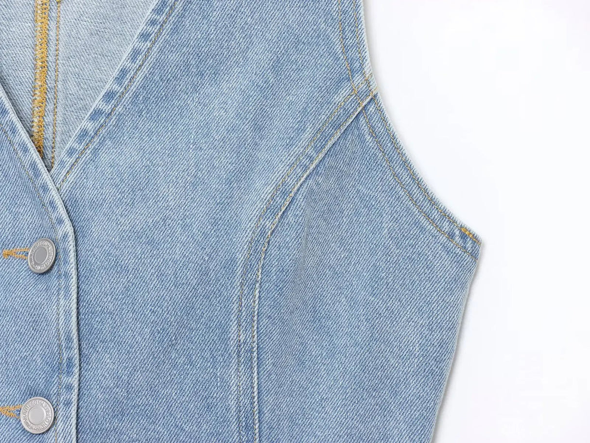 Women’s Retro Denim Suit Set | by Anwer Fancy | Worldwide Shipping