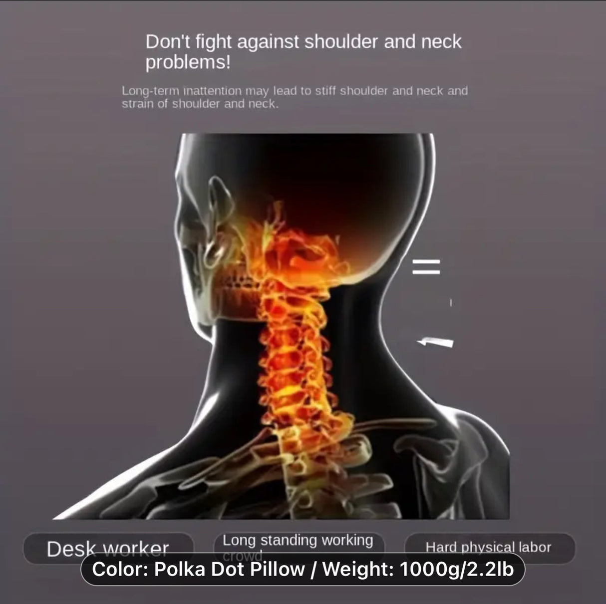 1pc Cervical Bed Pillow