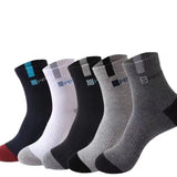 10 Pairs Men’s Breathable Striped Sports Socks | Men's Socks & Hosiery by Anwer Fancy | Worldwide Shipping