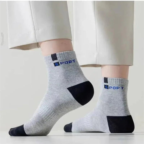 10 Pairs Men’s Breathable Striped Sports Socks | Men's Socks & Hosiery by Anwer Fancy | Worldwide Shipping