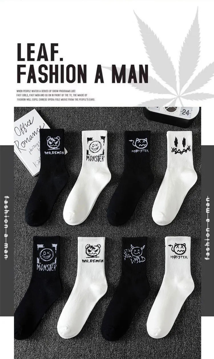 10 Pairs Men’s Ghost Graffiti Sports Socks | Men's Socks & Hosiery by Anwer Fancy | Worldwide Shipping