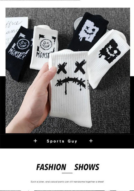 10 Pairs Men’s Ghost Graffiti Sports Socks | Men's Socks & Hosiery by Anwer Fancy | Worldwide Shipping
