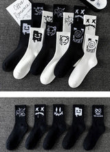 10 Pairs Men’s Ghost Graffiti Sports Socks | Men's Socks & Hosiery by Anwer Fancy | Worldwide Shipping