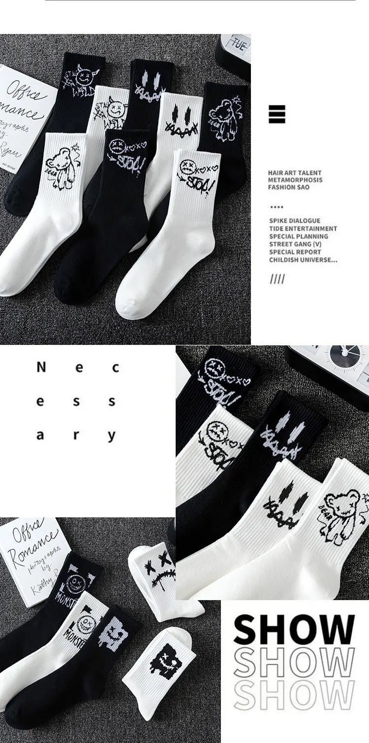 10 Pairs Men’s Ghost Graffiti Sports Socks | Men's Socks & Hosiery by Anwer Fancy | Worldwide Shipping