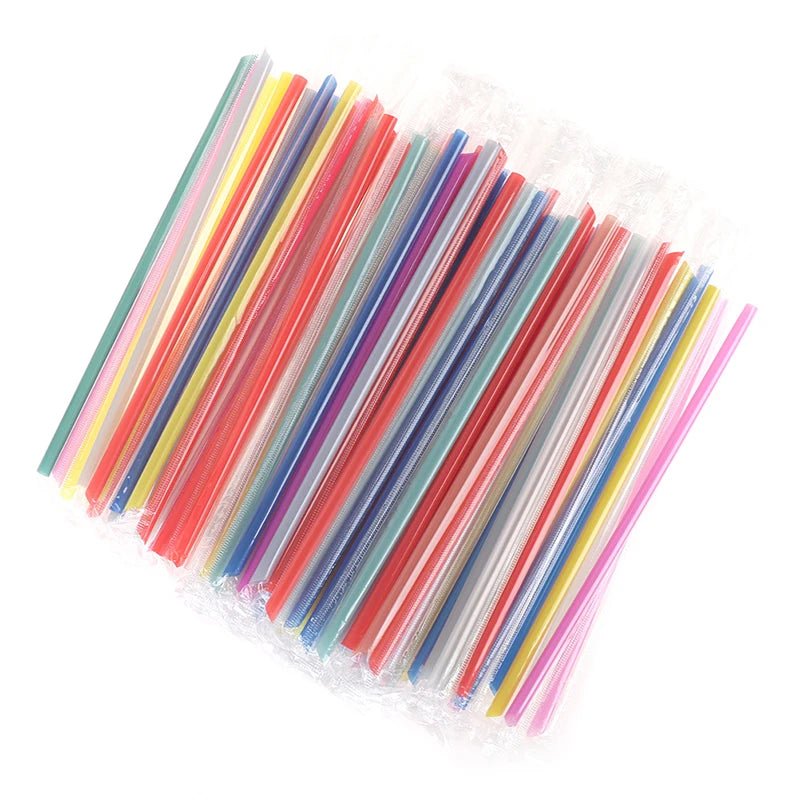 100pcs Clear Disposable PP Straws | by Anwer Fancy | Worldwide Shipping