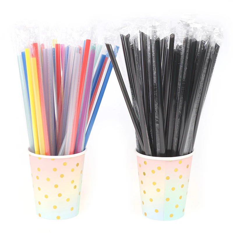 100pcs Clear Disposable PP Straws | by Anwer Fancy | Worldwide Shipping