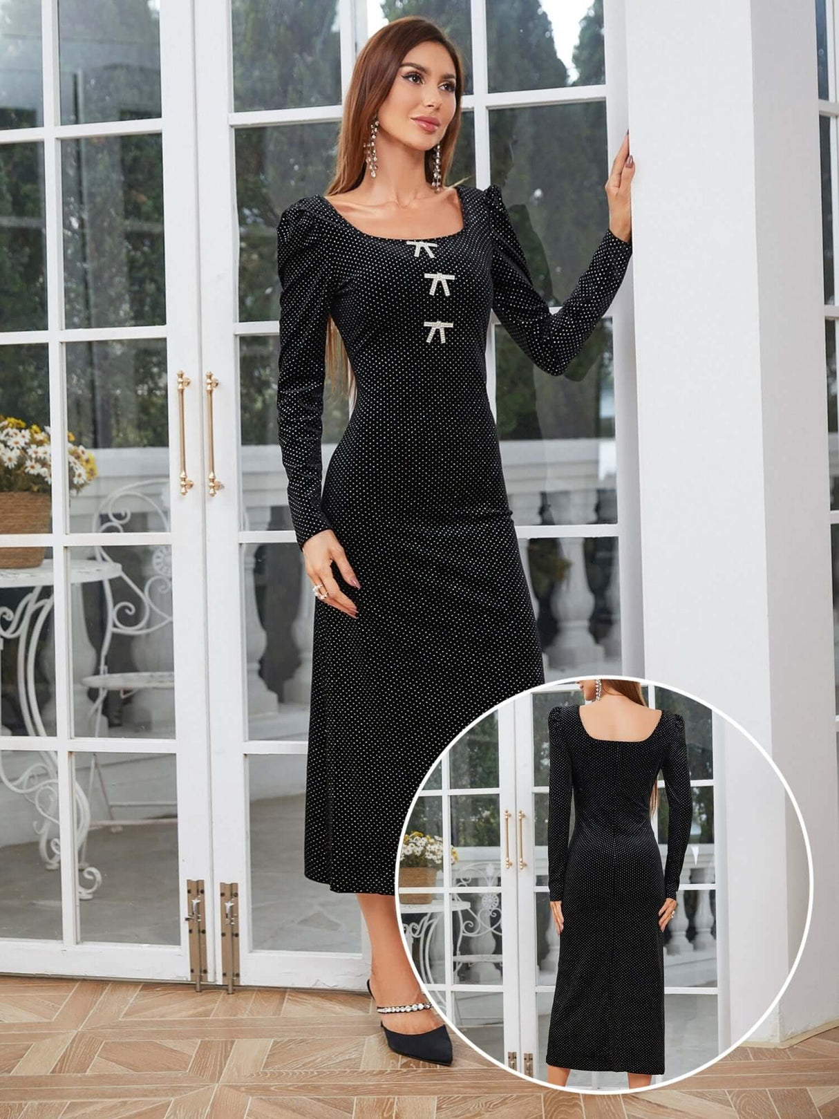 Sexy Velvet Bodycon Dress – Elegant Night Out Style