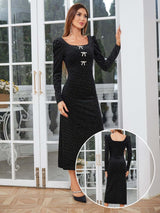 Sexy Velvet Bodycon Dress – Elegant Night Out Style