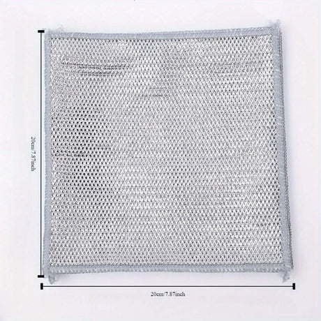 12pcs non-stick oil dishwashing cloths, 7.87in square, polyester, perfect for kitchen cleaning and contemporary living.
