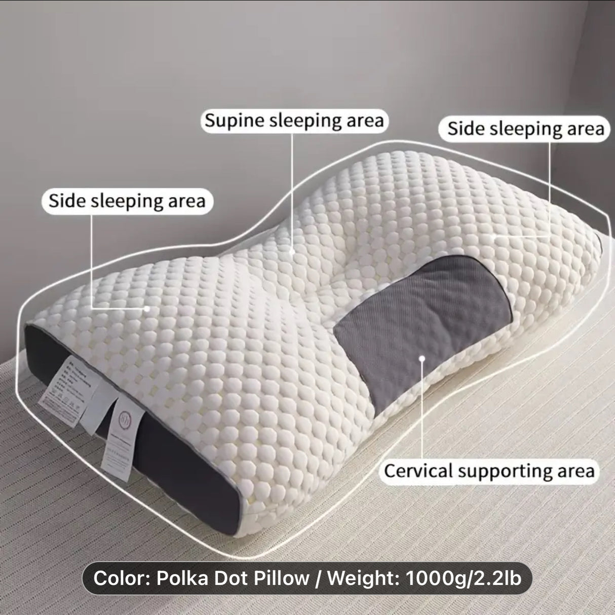 1pc Cervical Bed Pillow