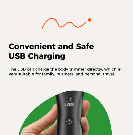 Professional body hair trimmer with convenient USB charging, suitable for family, business, and travel use.