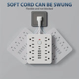 14-in-1 Power Strip with Surge Protection and One-Touch Control Switch