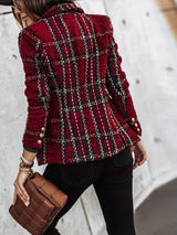PlaidFlair™ – Luxury Winter Blazer (Elegant Plaid, Casual Office Look)