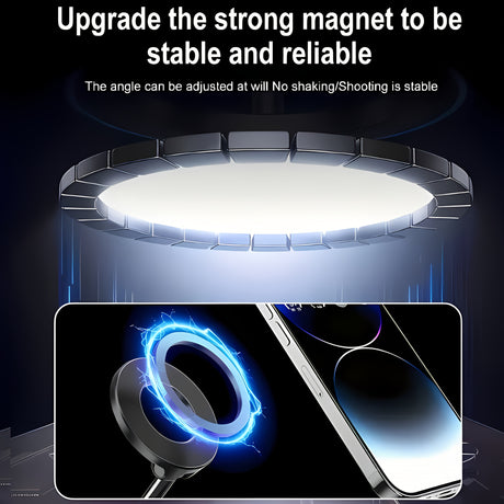 360° rotating magnetic phone holder showcasing a stable, adjustable angle for reliable smartphone usage.
