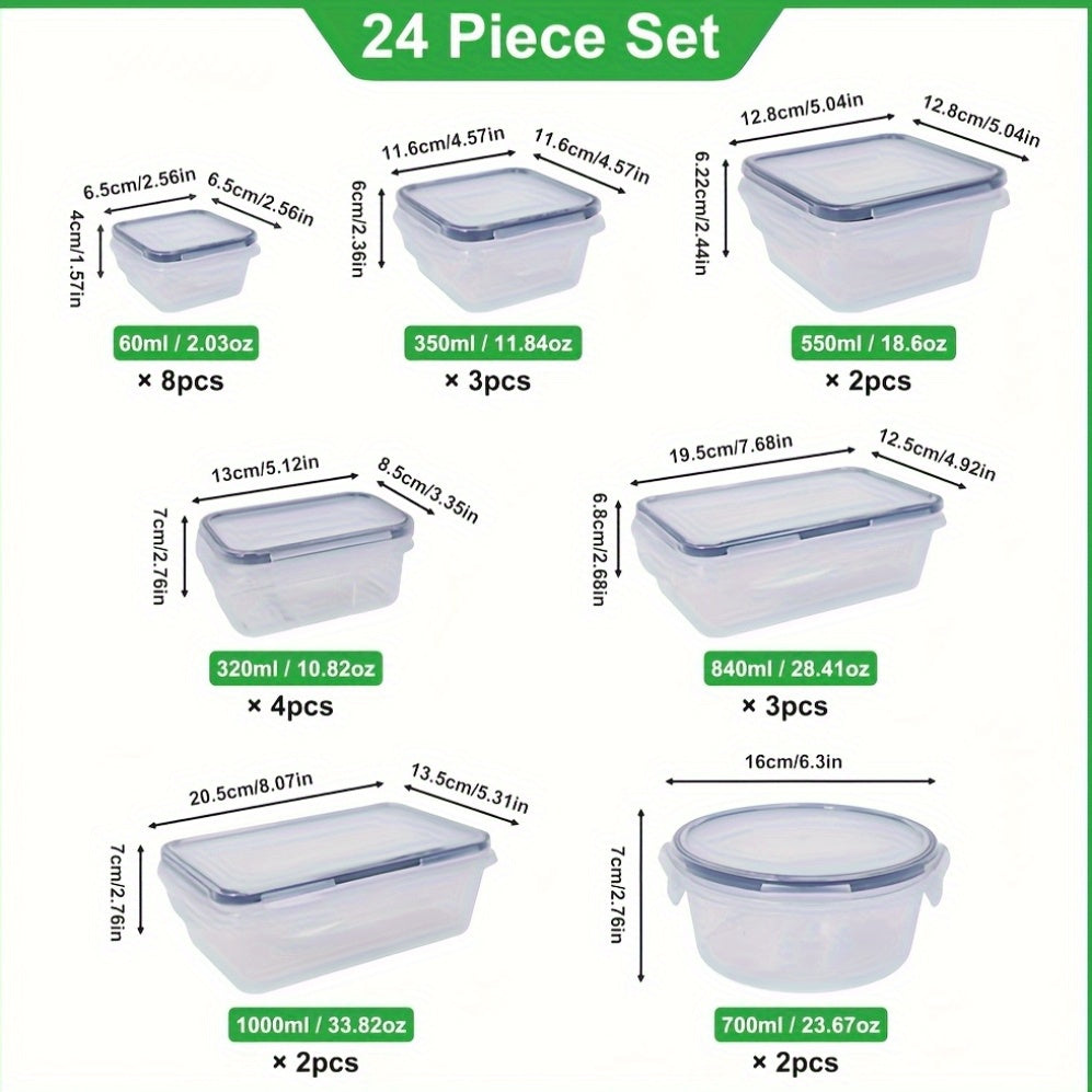 48pcs Food Storage Container Set