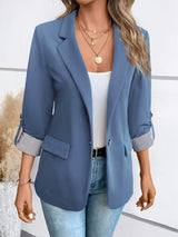Cuffique™ – Blazer with Striped Cuff (Semi-Formal, Smart Versatility, Polyester Blend)
