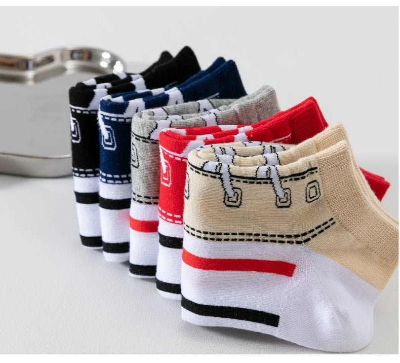 5 Pairs Men’s Breathable Sports Socks | Men's Socks & Hosiery by Anwer Fancy | Worldwide Shipping