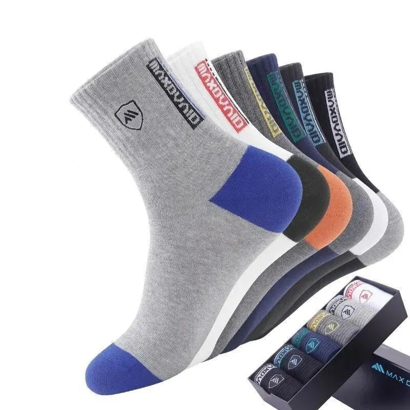 5 Pairs Men’s Mid - Calf Warm Sports Socks | Men's Socks & Hosiery by Anwer Fancy | Worldwide Shipping