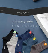 5 Pairs Men’s Mid - Calf Warm Sports Socks | Men's Socks & Hosiery by Anwer Fancy | Worldwide Shipping