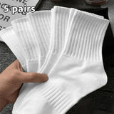 5 Pairs Men’s Mid - Length Anti - Odor Socks | Men's Socks & Hosiery by Anwer Fancy | Worldwide Shipping