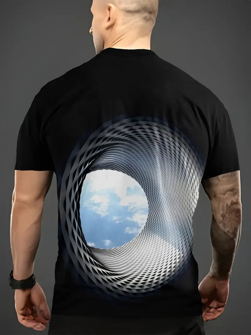 Men'S 3D Galaxy Print T-Shirt, Casual Short Sleeve