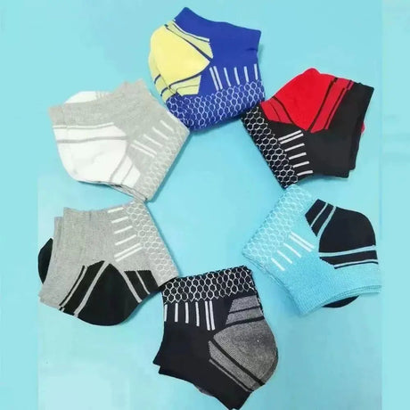 6 Pairs Men’s Short Moisture - Wicking Socks | Men's Socks & Hosiery by Anwer Fancy | Worldwide Shipping