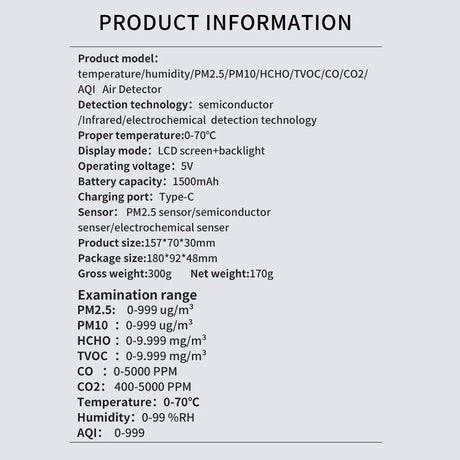 9 - in - 1 Air Quality Monitor | by Anwer Fancy | Worldwide Shipping