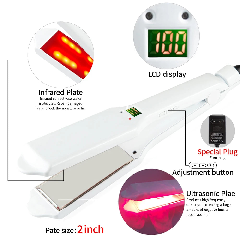 Infrared Ultrasonic Hair Care Flat Iron