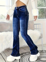 Women Mid Rise Flare Denim Jeans