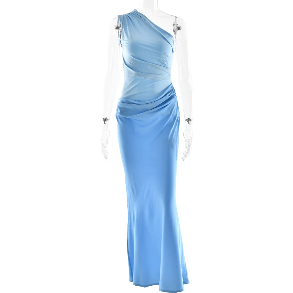 Luxe One-Shoulder Satin Gown