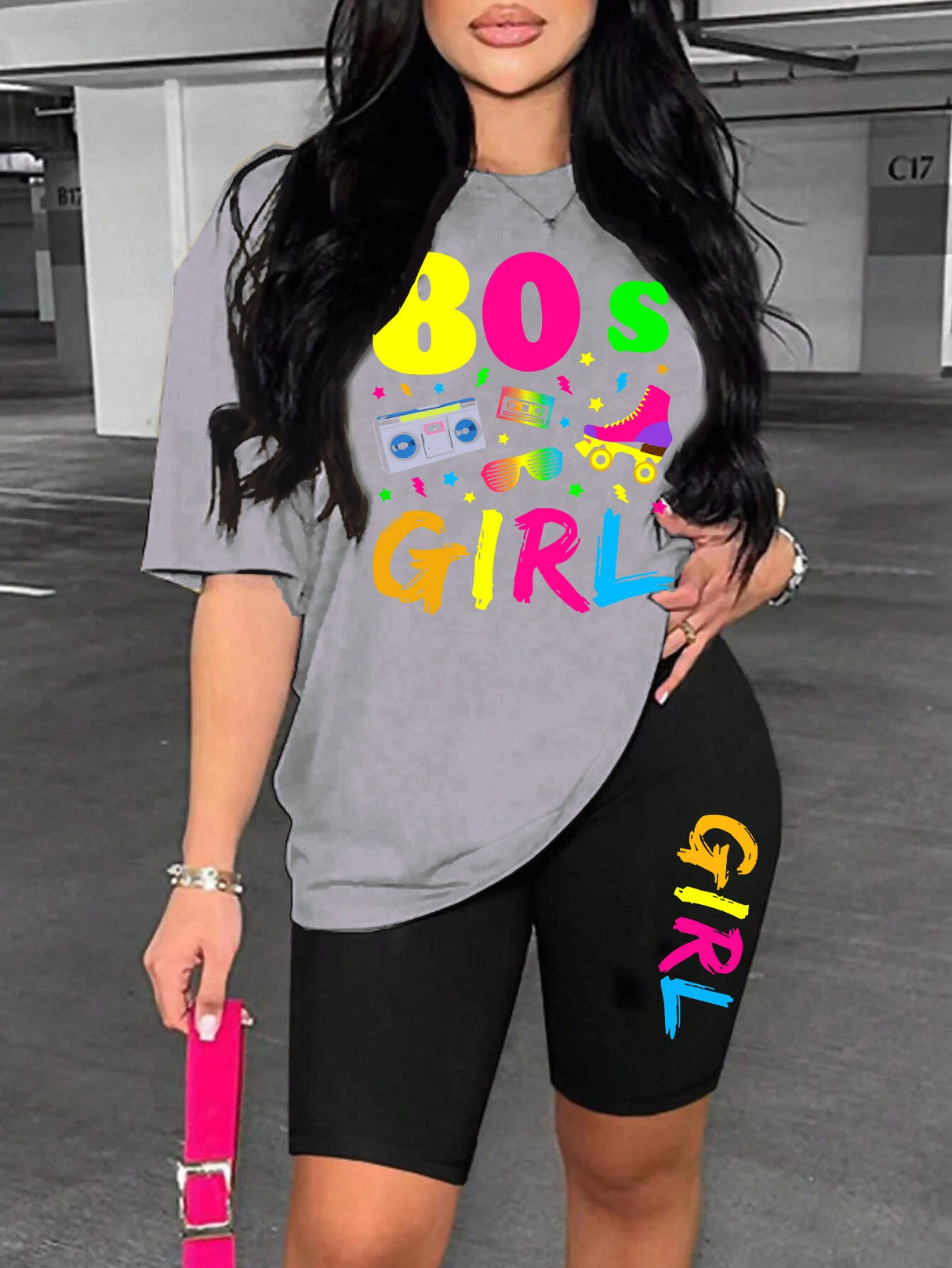 Women Color Print T-Shirt & Shorts Set