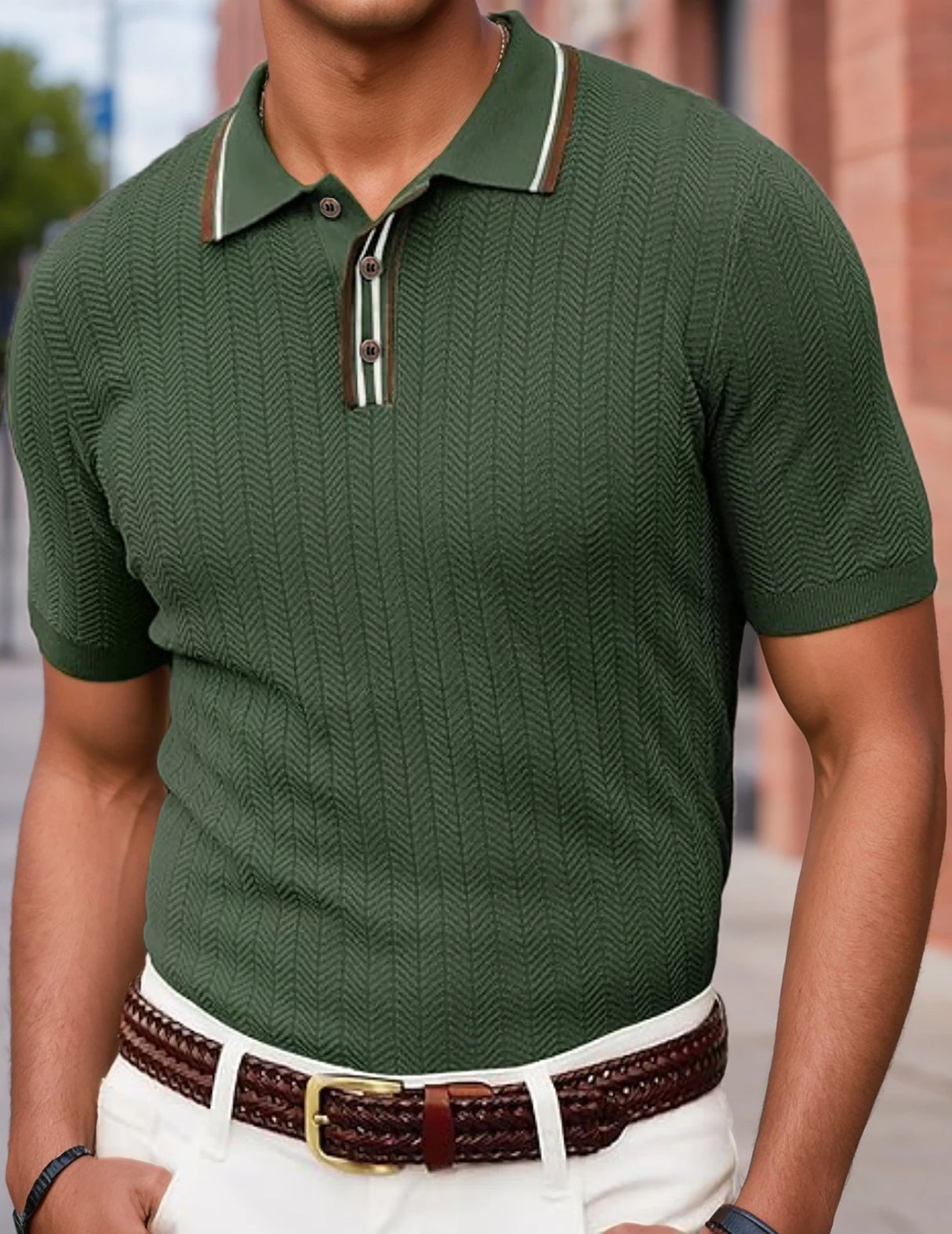 Men Short Sleeve Pullover Sweater