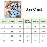 Women Heart Print Ice Silk Pajama Set
