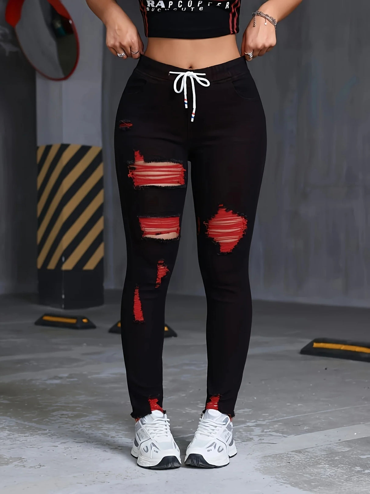 Women Stretch Mom Jeans