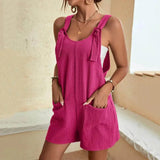 Women Summer Sleeveless Loose Jumpsuit