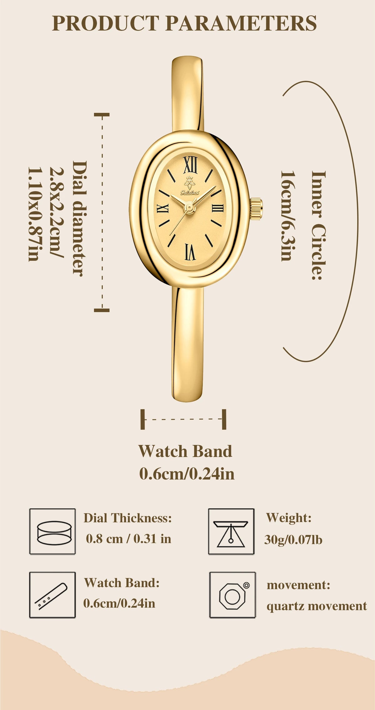 YaLaLuSi Minimal Luxe Watch