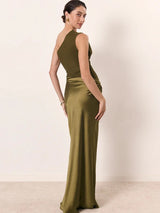 Luxe One-Shoulder Satin Gown