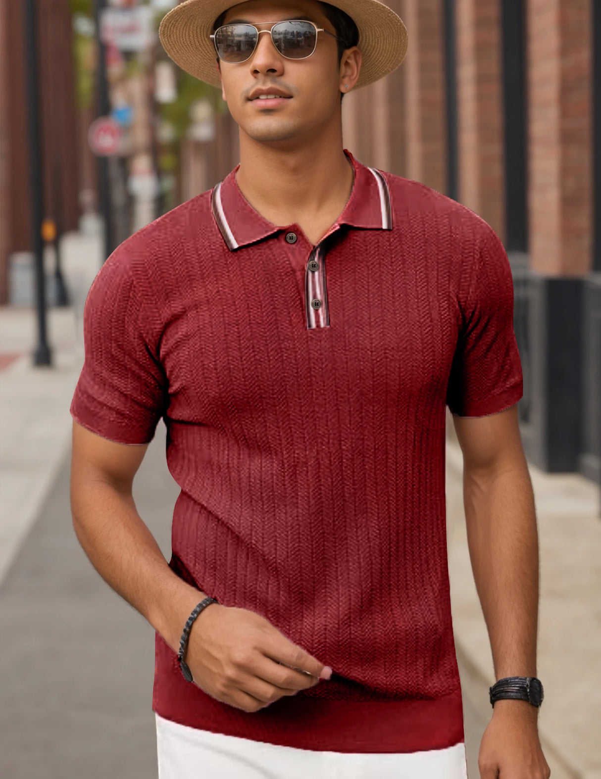 Men Short Sleeve Pullover Sweater