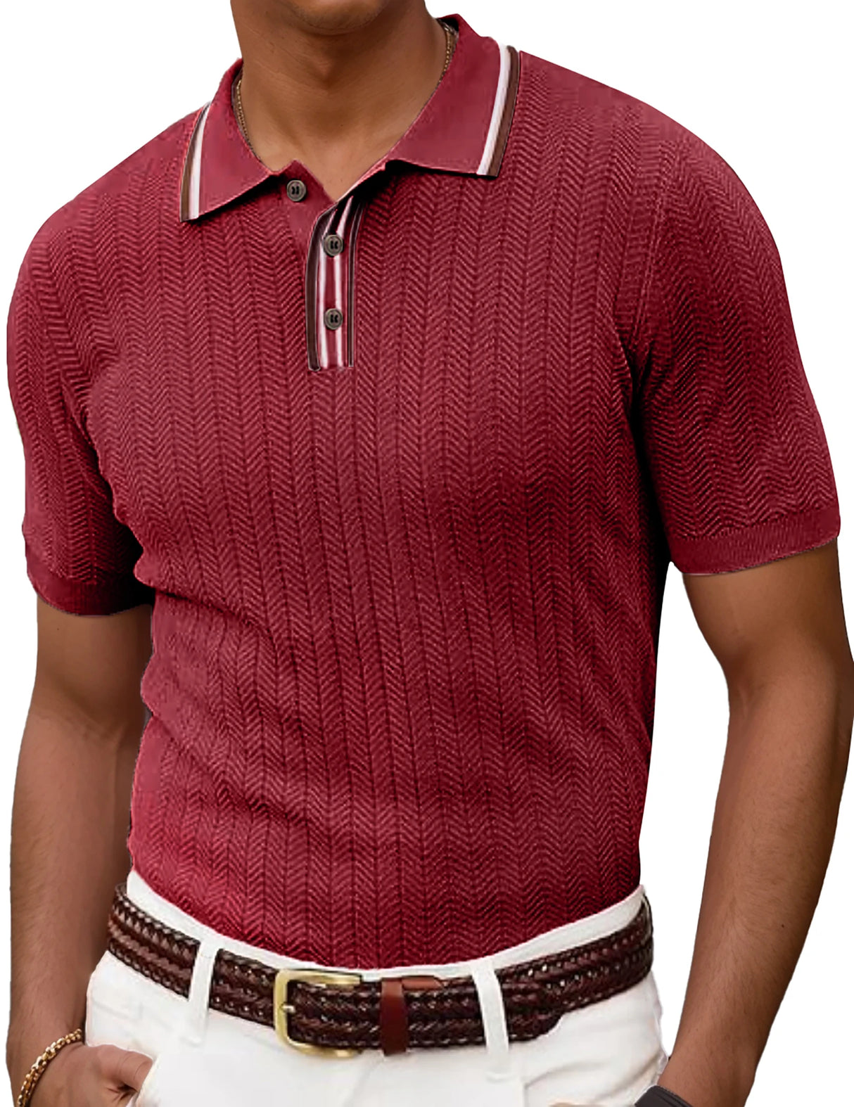 Men Short Sleeve Pullover Sweater