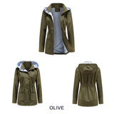 Purple Hooded Waterproof Women's Jacket – Spring Office Outerwear