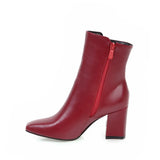 Women Side Zipper Mid-Heel Ankle Boots – Winter Casual Shoes