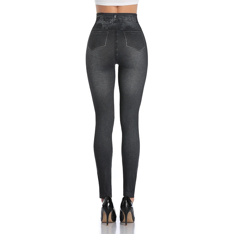 Women Printed Denim Leggings