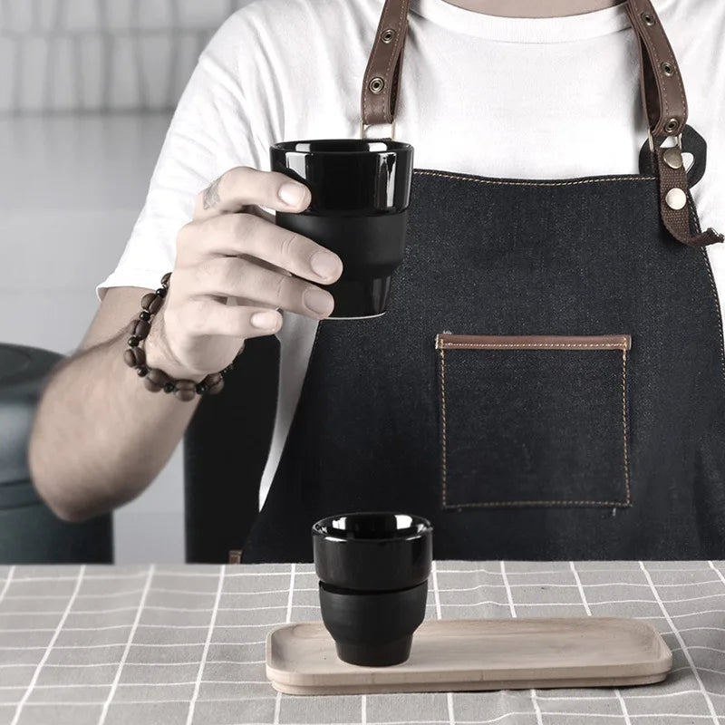 Barista Ceramic Couple Coffee Cups