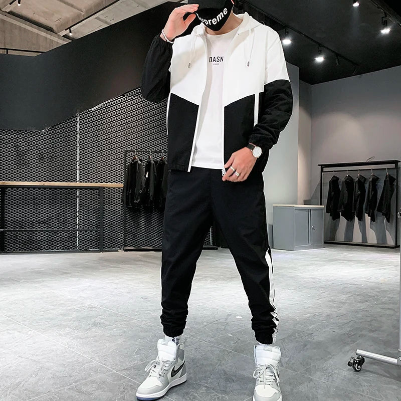 Men's Hooded Jogger Tracksuit