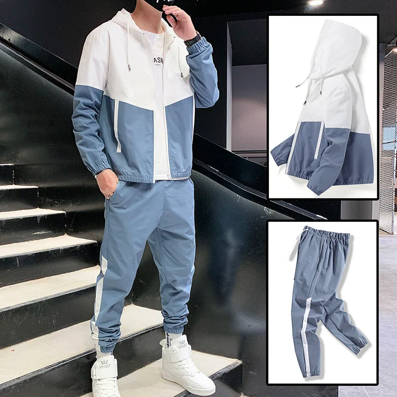 Men's Hooded Jogger Tracksuit